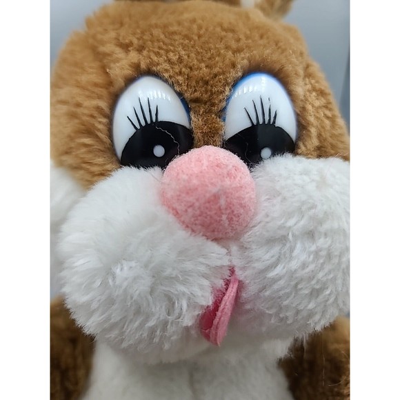Daekor Vintage Pot Belly Bunny Rabbit Brown White 1979 16” Plush Stuffed Animal - Picture 15 of 16